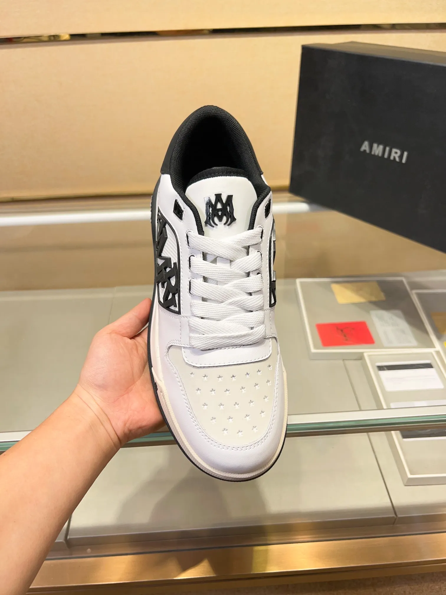 Men's men's shoes 💰500 [New style] 🌲🌲 Amiri - New Amiri trendy shoes, low-top casual sports shoes, the same style as celebrities, made of selected cowhide stitching, original outsole, comfortable on the feet, high-end workmanship, welcome to buy Size: 39-45 (customized for 46)